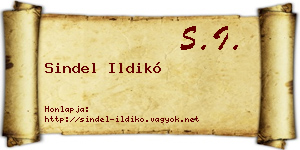 Sindel Ildikó névjegykártya